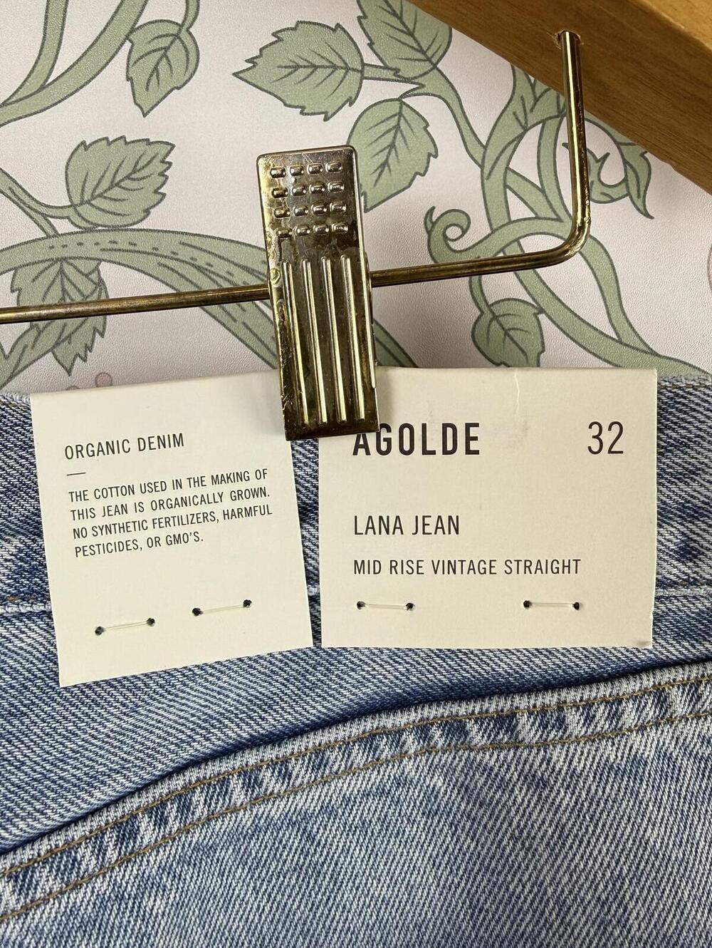 AGOLDE Lana Mid-Rise Vintage Straight Denim Jeans in Fiction - Size - 32 - NWT - Picture 8 of 13